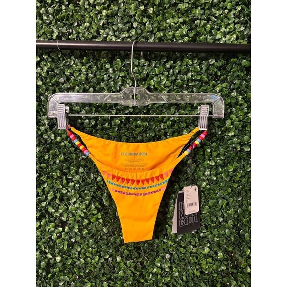 Free People It’s Now Cool The String Pant Bikini Bottom Heatwave Orange Sz Small - Picture 3 of 7